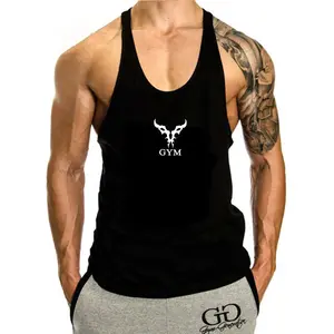 Men's GYM Graphic Fitness Tank Top, Men's Stringer Tanktop
