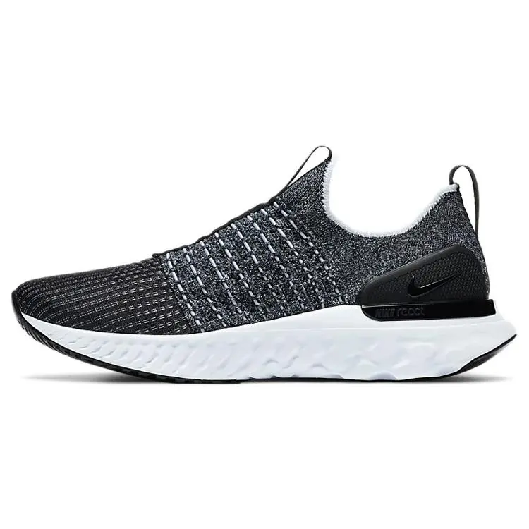 Nike React Phantom Run Flyknit 2 'Black Smoke Grey' Running Sneakers, Athletic Running Shoes, Sporty Running Shoes, React Foam, Us M 10
