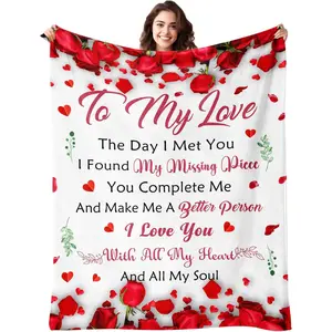 Valentines Day Gifts for Her - Gifts for Her Wife Girlfriend - to My Love Blanket - Anniversary Romantic Gift for Women - I Love You Gift for Her - Wife Girlfriend Birthday Present Ideas