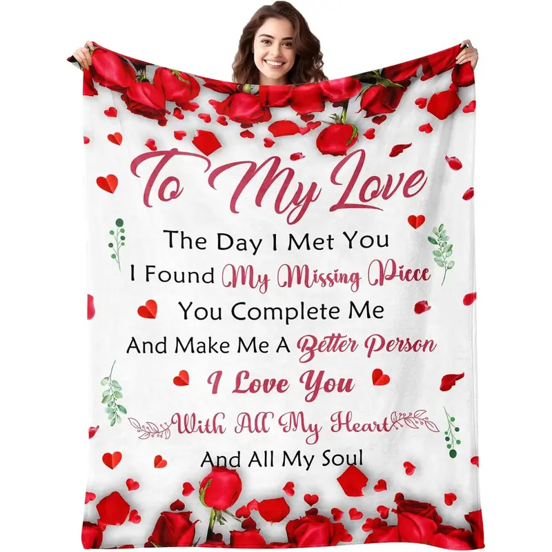 Valentines Day Gifts for Her - Gifts for Her Wife Girlfriend - to My Love Blanket - Anniversary Romantic Gift for Women - I Love You Gift for Her - Wife Girlfriend Birthday Present Ideas