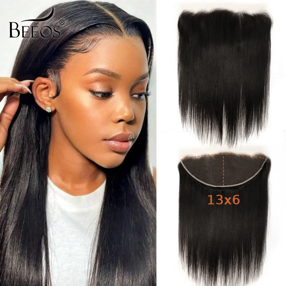 BEEOS 13x6 13x4 SKINLIKE Real HD Lace Frontal for Hair Extensions 20 Inch Body Wave Straight HD Lace Frontal Melt Skin Invisible HD Lace Frontal Pre Plucked Human Hair HD Lace Frontal for Woman SummerVibes