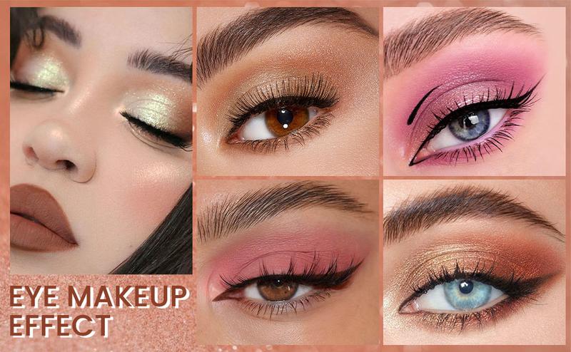 Nude Pink Gold Brown Basics Eyeshadow Palette,Matte Nude Neutral Naked Eye Shadow Makeup,Highly Pigmented Long Lasting Waterproof Ultra-Blendable,Great for Travel Gift Kit