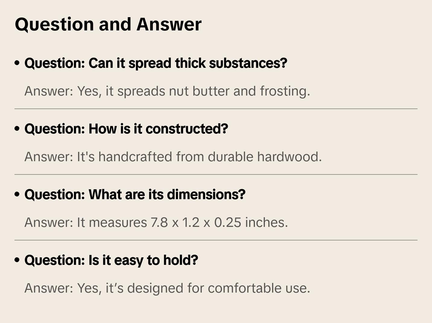 Earlywood - Wooden Butter Spreader Knife - Hand Crafted Hardwood - Kitchenware Cutlery & Tableware