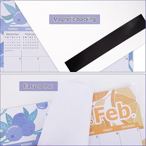 Upgrade Your Fridge Decor 2026 Magnetic Calendar - 12 Theme Pack, Large 14.5x11.5 Inch, Premium Matte Art Paper, Easy-Swap Monthly Art for a Clutter-Free Kitchen
