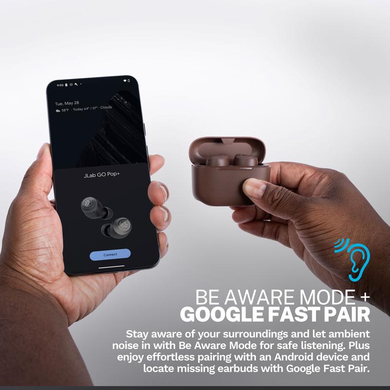 JLab GO Tones+ True Wireless Bluetooth Earbuds with 35+ Hours Playtime Customizable EQ Fast Charging Integrated Cable Touch Controls