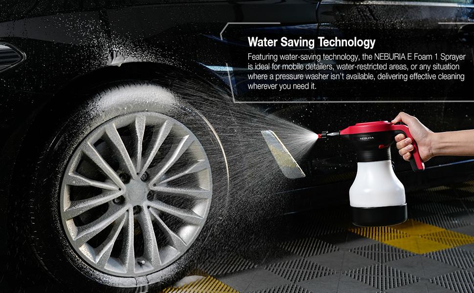 NEBURIA Electric Foam Sprayer Clay Towel Kit,Rechargeable High Pressure Foam Cannon with Volcanic Clay Cloth,Scratch-Free Paint Decontamination,Smart Pressure Control,Cordless Auto Detailing Cleaner for Car Exterior