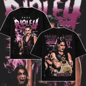 [WWE] Rhea Ripley V4 “Mami” Graphic T-Shirt, Judgment Day Wrestling Fan Tee, Rhea Ripley Vintage Gothic Style Shirt, Women’s World Champion Wrestling Merch, WWE Superstar Streetwear Tee for Men Women Wrestling Fans