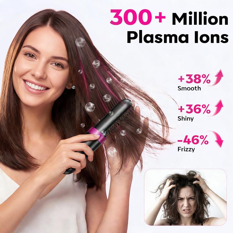 Minwoch Portable Hair Straightening Comb Negative Ion Wireless Three-level Temperature Adjustment Anti-scald Design