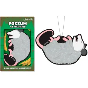 Possum Car Air Freshener - Cute Furry Friend (Banana Peel Scent) - Archie McPhee