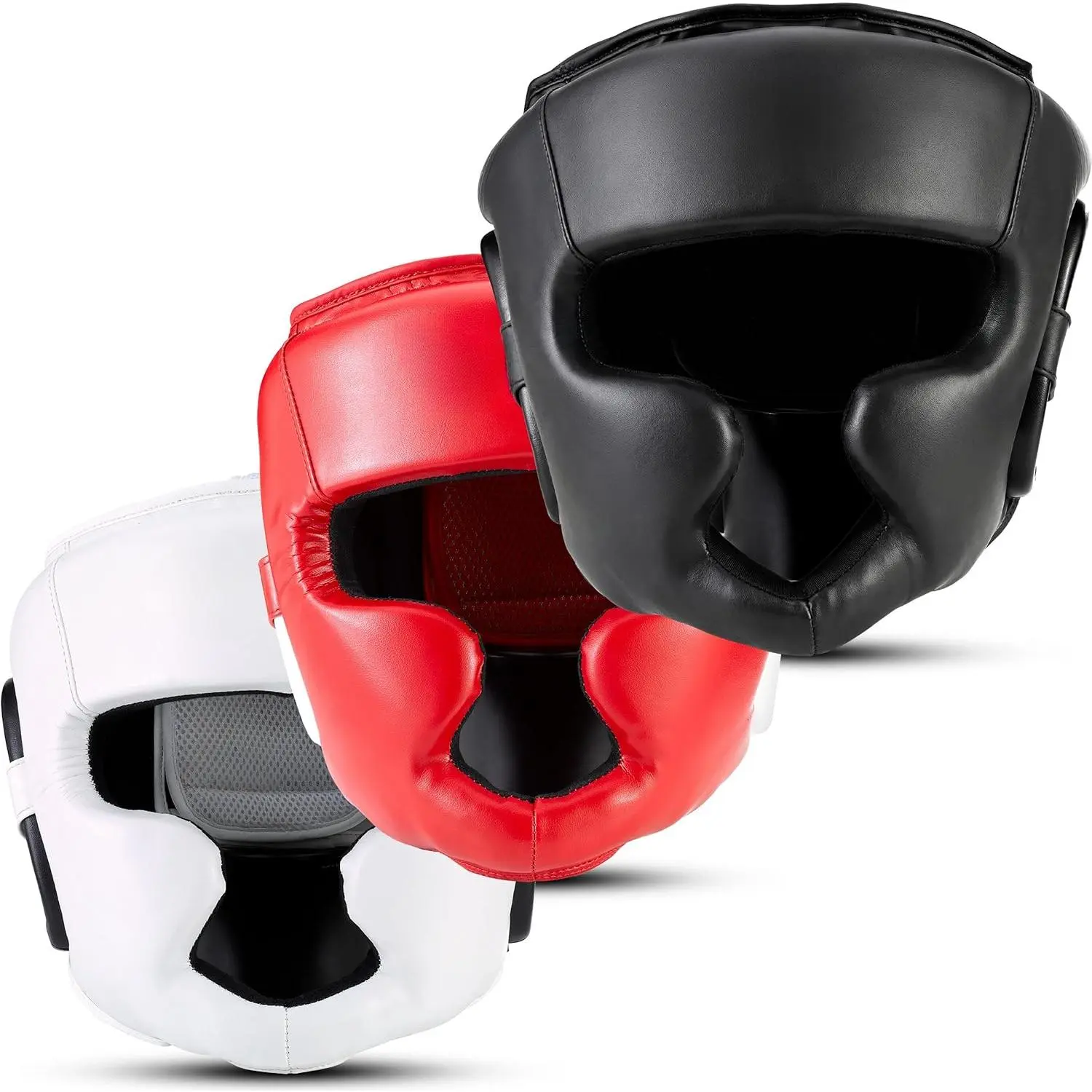 Adjustable Boxing Headgear for Men - Sparring, MMA, Kickboxing, Muay Thai Training Helmet with Face Protection