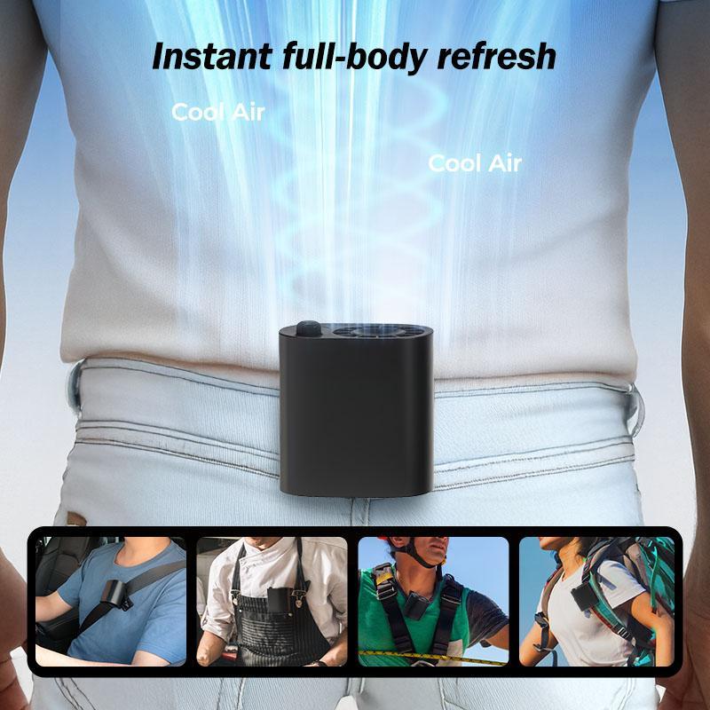 JOYTUTUS Car Clip On Fan with LED Display - 360° Rotation, 100 Speeds Adjustable, USB Rechargeable Personal Cooling Fan 1800mAh Battery