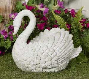 Indoor/Outdoor Swan Planter by Valerie
