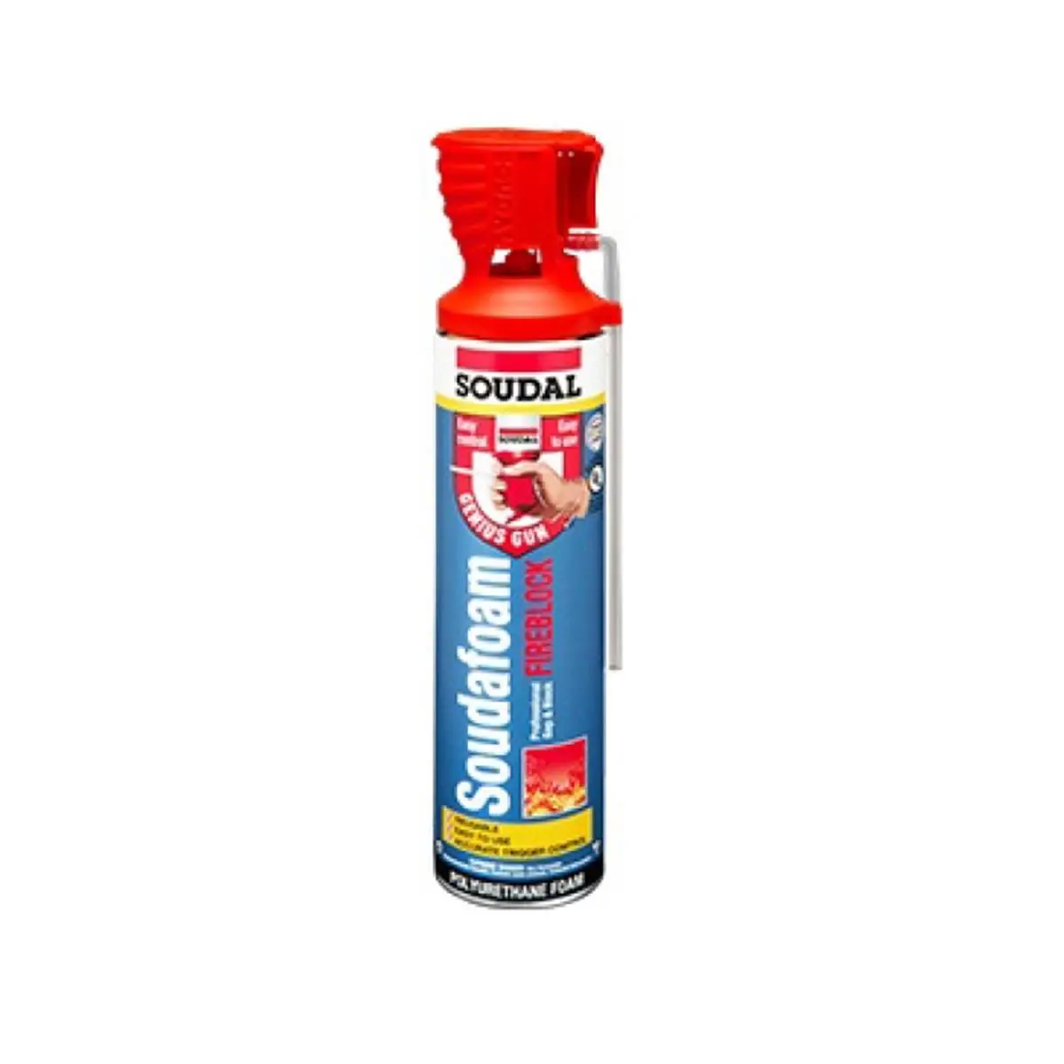212 MAIN Soudal Soudafoam 24 oz Fireblocking Polyurethane Expanding Foam (PU Foam) Gun Sealant, 2 lbs Moisture-Curing Option with Acoustical Insulation, Pack of 12, Strong Adhesion for Most Substrates