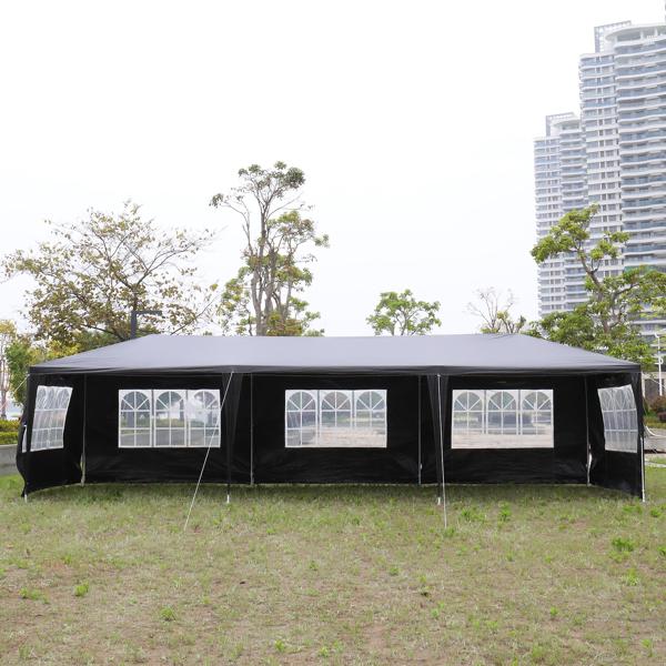 Outdoor Party Tent for Wedding, Garden Event | Spacious 10x30ft with Removable Sidewalls & Waterproof Shelter