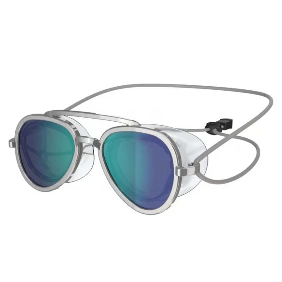 Beramies Retro Style Swim Goggles, Swim Goggles for Adults & Kids - Anti-Fog Full-Coverage, 3-Color UV Lens, Waterproof Earplugs & Nose Clip, Fit Outdoorfun Wide Field of View Waterproof Leak Proof，Sleek Training Swim Goggles, Outdoor Swim Goggles Unisex