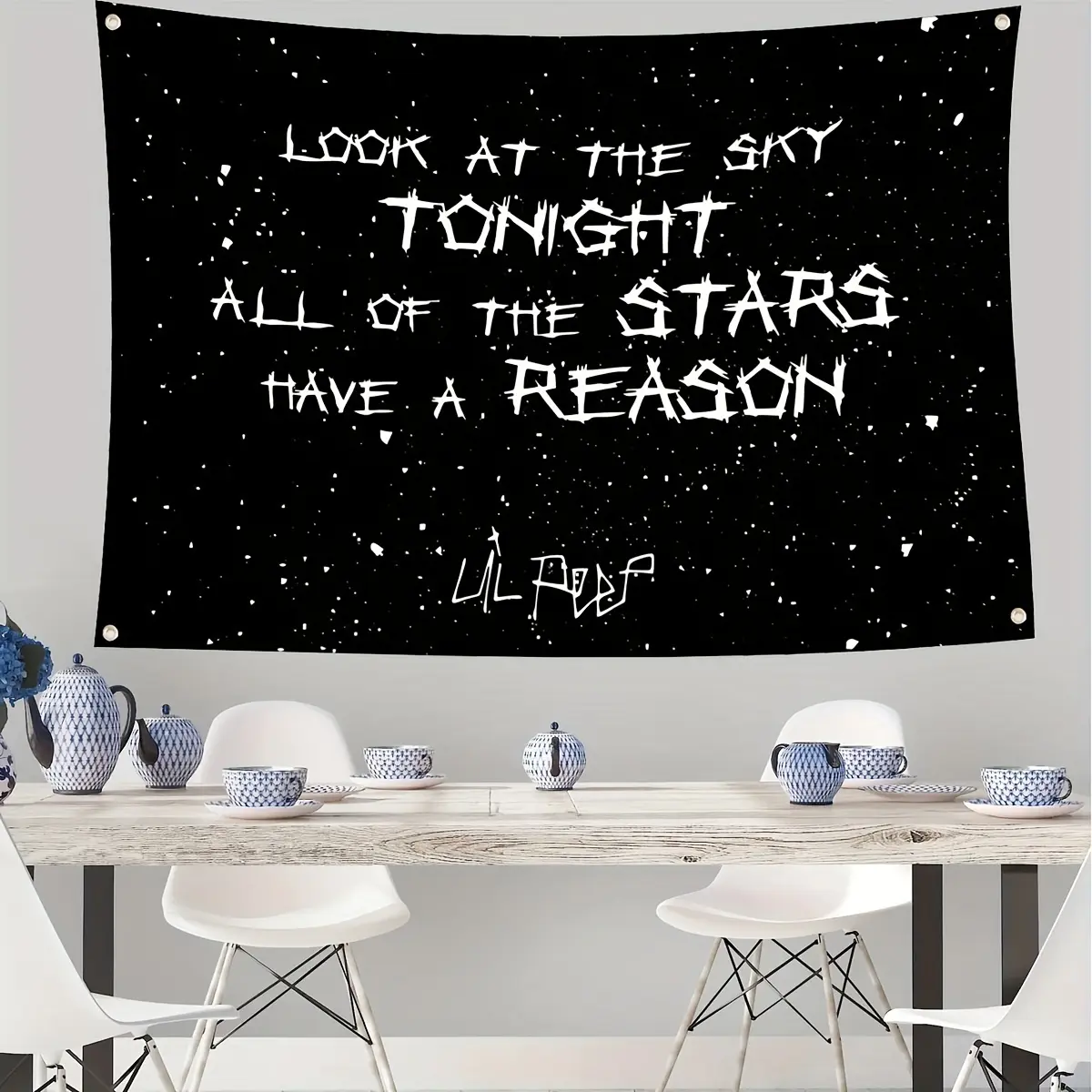 Lil Peep Classic Decorative Tapestry - Synthetic Printed Fabric Rectangular Rapper Love Wall Hanging, Home Decor for Bedroom & Living Room, Gift-Worthy Room Flag Door Curtain, Polyester