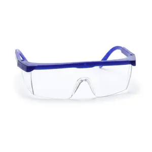 Safety goggles – Clear, anti-fog, and scratch-resistant lenses & lightweight blue frame | Suitable for industrial labs/cycling/woodworking | Comprehensive eye protection