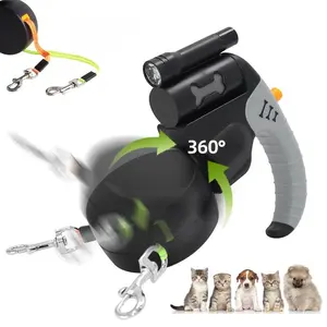 Best-selling retractable dog leash and harness, double-headed pet leash, multi-functional outdoor pet supplies.
