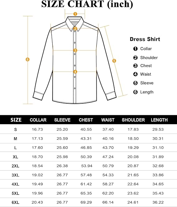 Elencoco Slim Fit Dress Shirts for Men Muscle Fit Wrinkle Free Button Down Shirt,Stretch Mens Dress Shirts Long Sleeve,Dealforyouday