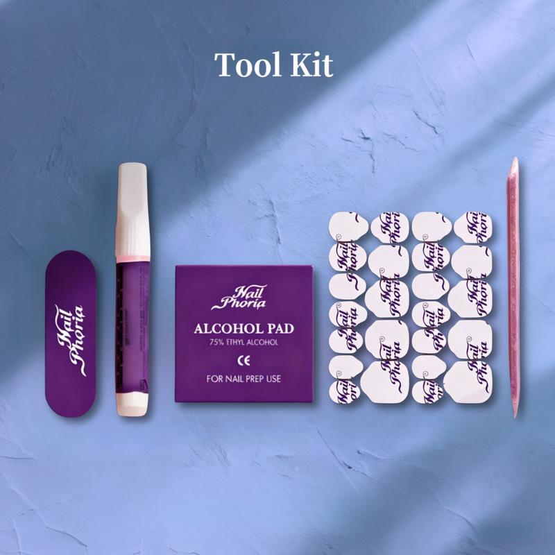 NailPhoria WINTER Collection - Handmade Press-On Nails | Reusable, Salon-Quality, Long-Lasting, Glossy Design