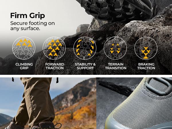 NORTIV 8 Men's Mid Waterproof Hiking Boots TPU Oxford Fabric Upper Mesh Lining Vegan Leather Insole MD Rubber Outsole for Outdoor Adventures