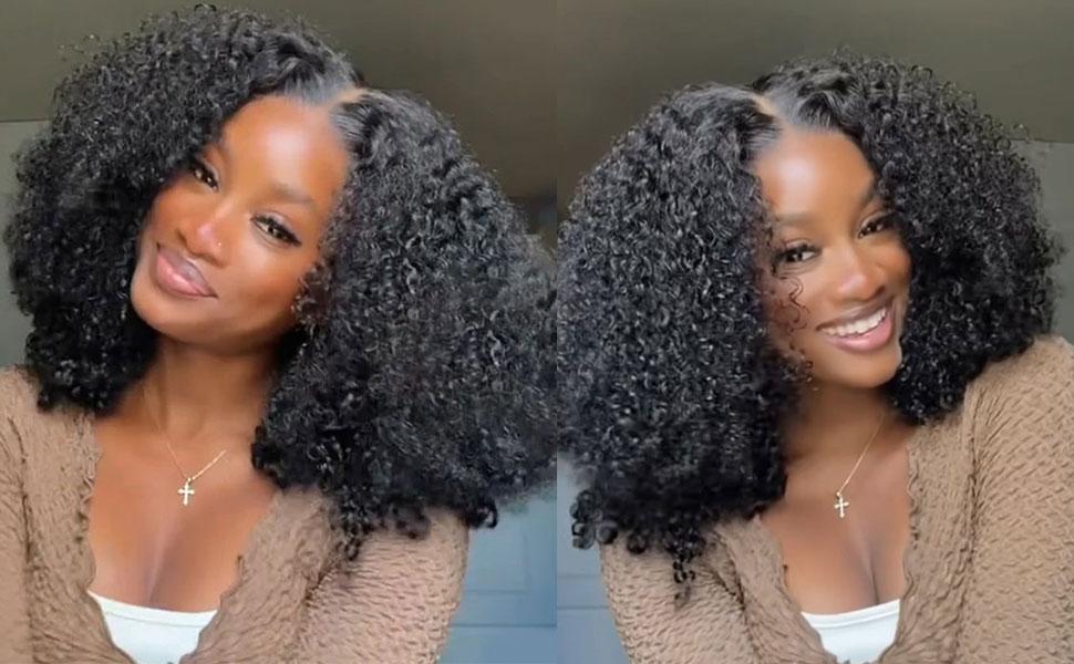 【Lemoda Outlets Deals】Lemoda 13x4 Burmese Kinky Curly Lace Front Human Hair Wigs Outlets Sale 210 Density Deep Curly 13x4 HD Transparent Lace Frontal Wigs For Women Pre Plucked