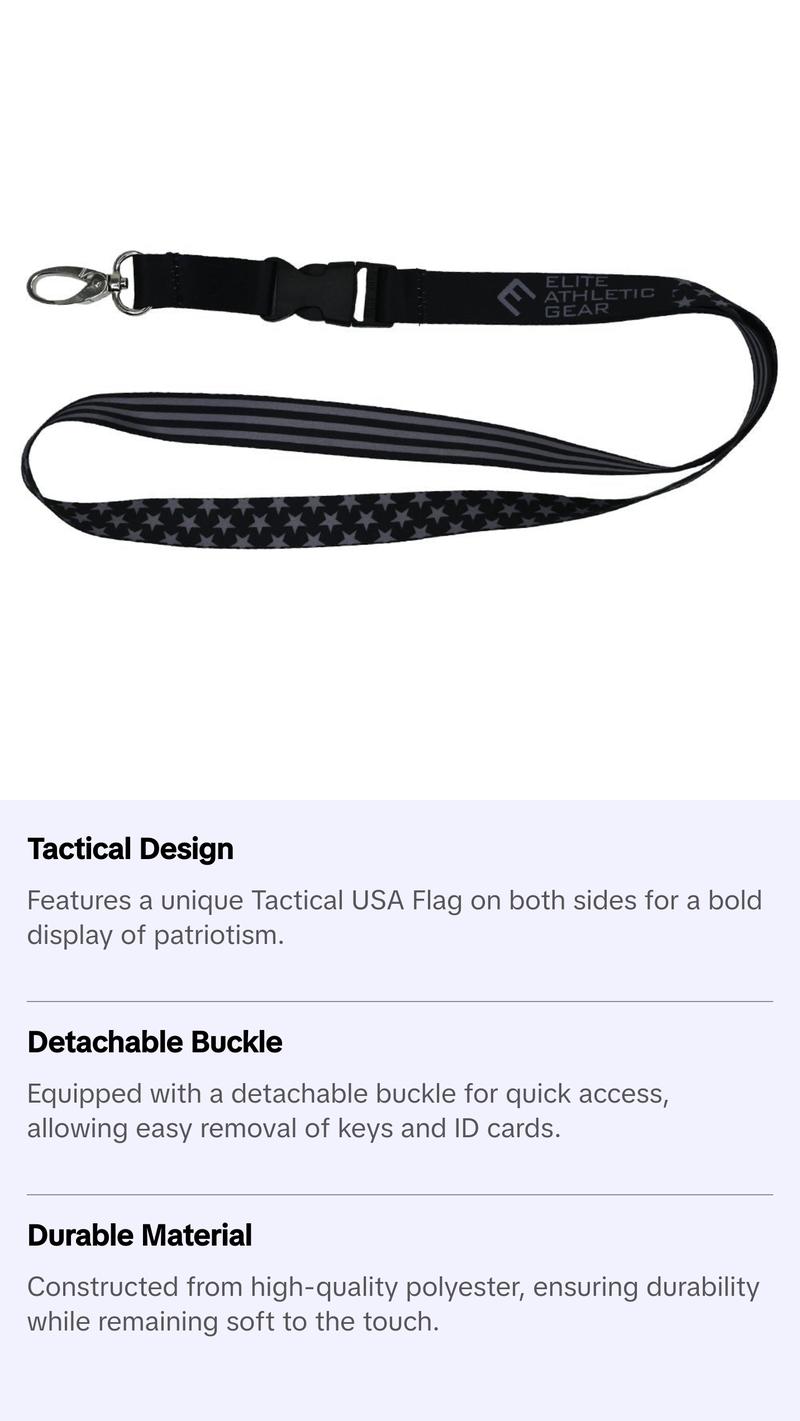 Tactical USA Flag Lanyard