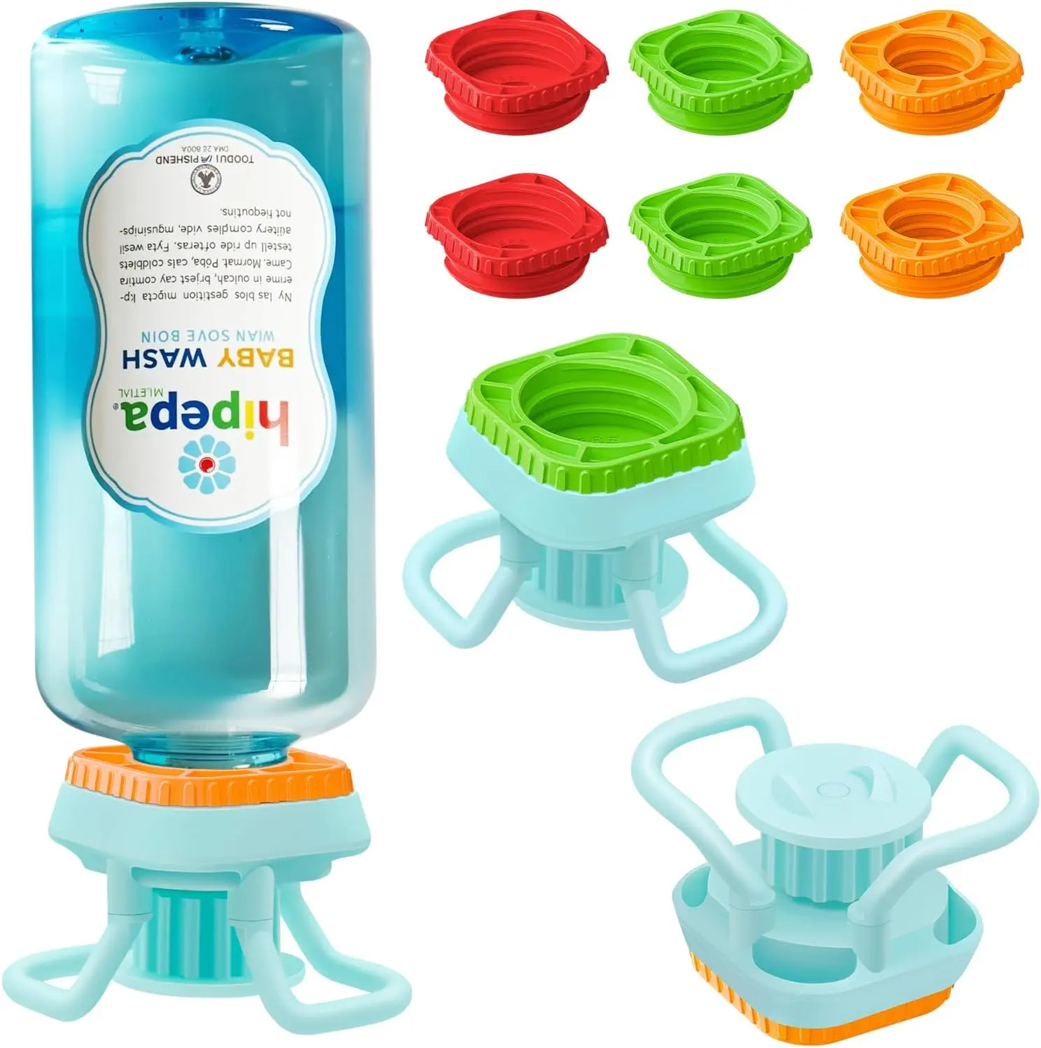 Summer Sale Bottle Emptying Cap with 3 Size,Flip Bottle Emptying Kit|Upside Down Bottle Dispenser Cap|Squeeze Fit Most -for Pump Bottle,Lotion,Shampoo,Body Wash,Get Last Drop Drink Holders Drinking Gadgets