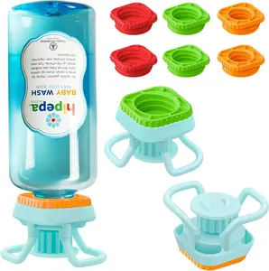 Bottle Emptying Cap with 3 Size,Flip Bottle Emptying Kit|Upside Down Bottle Dispenser Cap|Squeeze Fit Most -for Pump Bottle,Lotion,Shampoo,Body Wash,Get Last Drop Drink Holders Drinking Gadgets