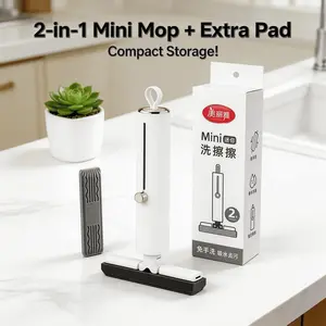 Maryya Mini Extendable Mop – Portable Handheld Cleaning Mop for Kitchen, Bathroom & Window