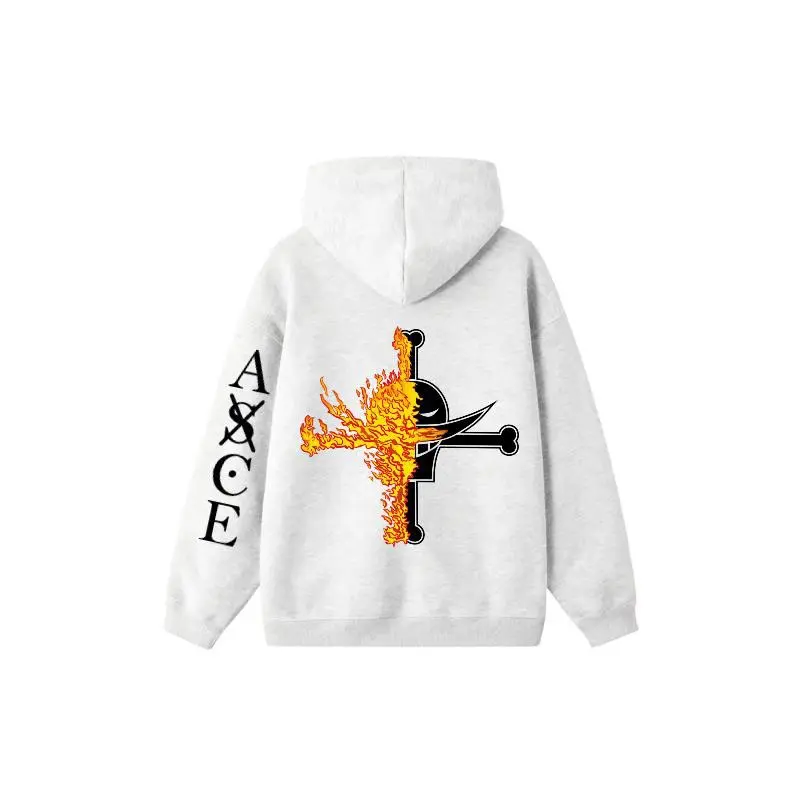Anime Collectible Flame Hoodie - Unique Design for Pirates Fans & Anime Lovers Comfortable Sweatshirt