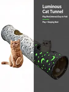 Glow-in-the-Dark Cat Tunnel Bed