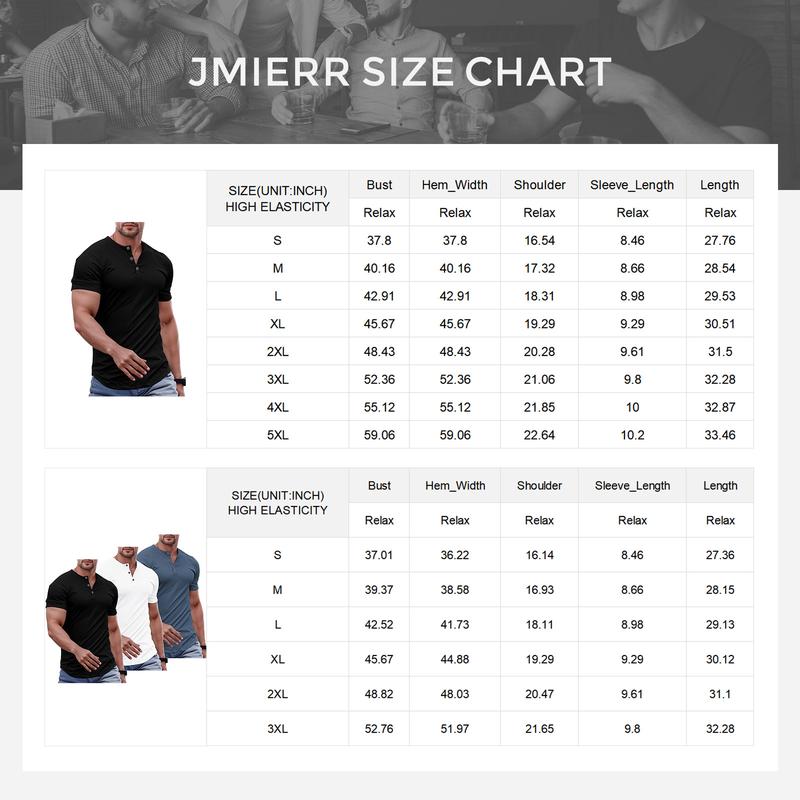 JMIERR Men's Plain Muscle Slim Fitted Henley Shirts Crewneck Longline T-Shirt Gym Workout Athletic Shirt Tees with Button Menswear Casual Tops,Men's Classic Streetwear Clothing for Daily Wear,Fall Fashion Outfits 2026