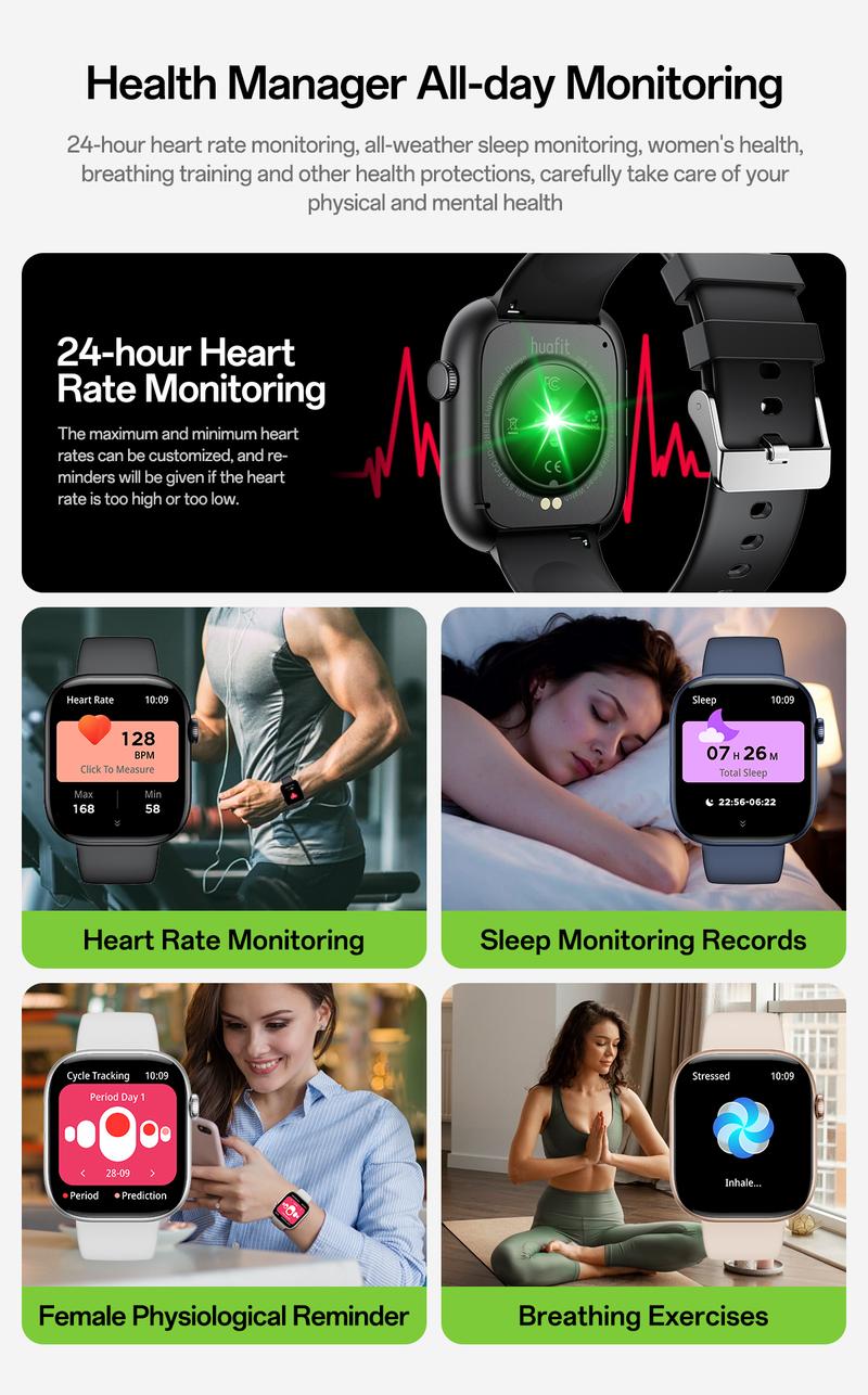 Aolon Huafit S10 smartwatch — a Valentine’s Day gift with a 1.83" borderless IPS display, Bluetooth calling, 23+ sports modes, message reminders, IP68 waterproof, compatible with Android & iPhone, unisex. Aolon Huafit S10 smartwatch — a Valentine’s Day gift with a 1.83" borderless IPS display, Bluetooth calling, 23+ sports modes, message reminders, IP68 waterproof, compatible with Android & iPhone, unisex.