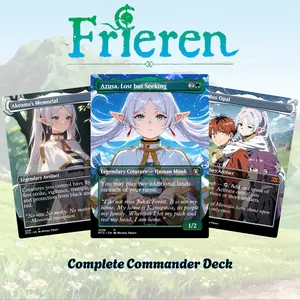 MTG Proxy Commander Deck – Frieren Anime – Full 100 Card Deck & Tokens – Emotional Fantasy Art – Collector Gift
