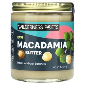 Wilderness Poets Raw Macadamia Butter, 8 oz (227 g)