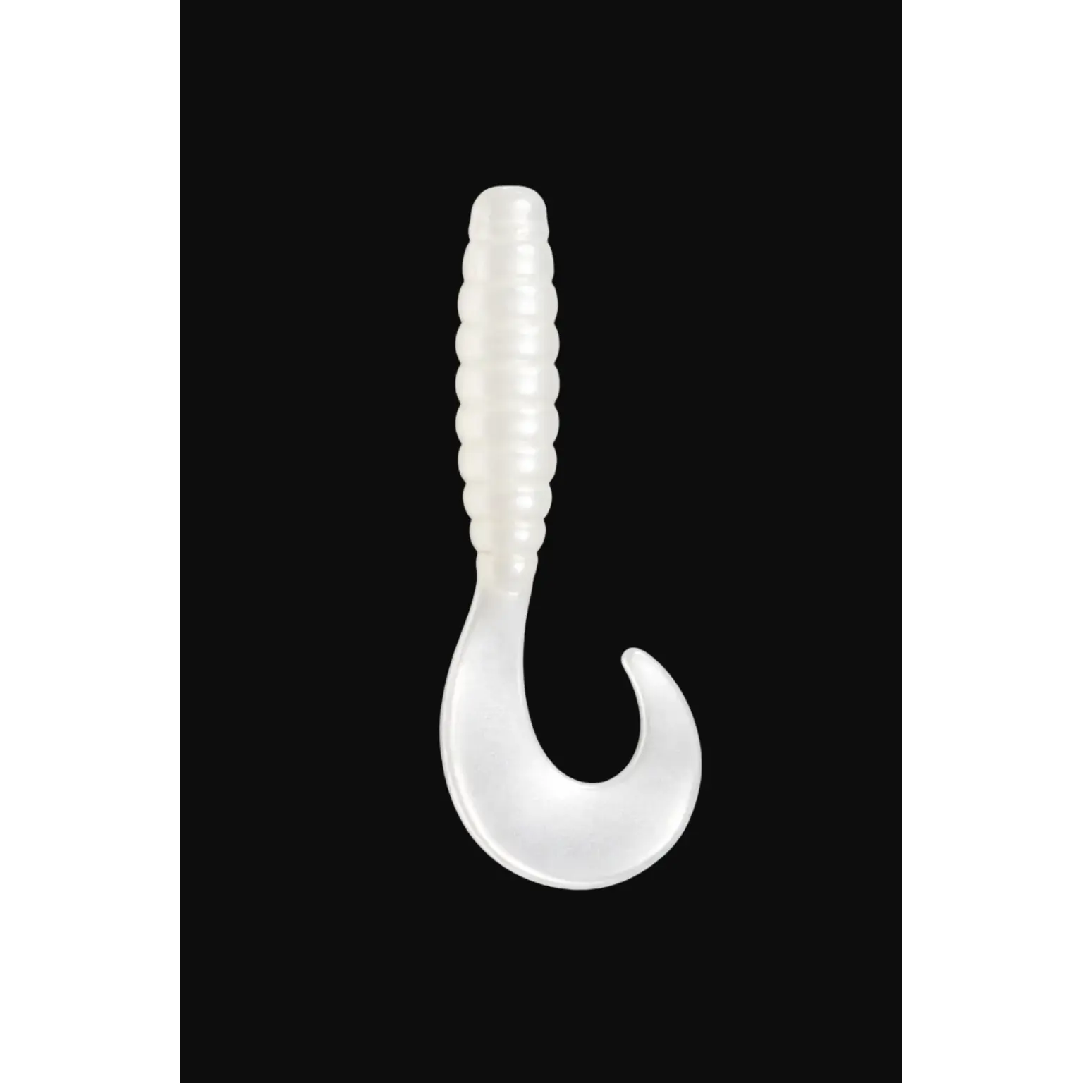 Pearl White Micro Grub – 1” Curly Tail Panfish  Baits (28CT) bionic lure