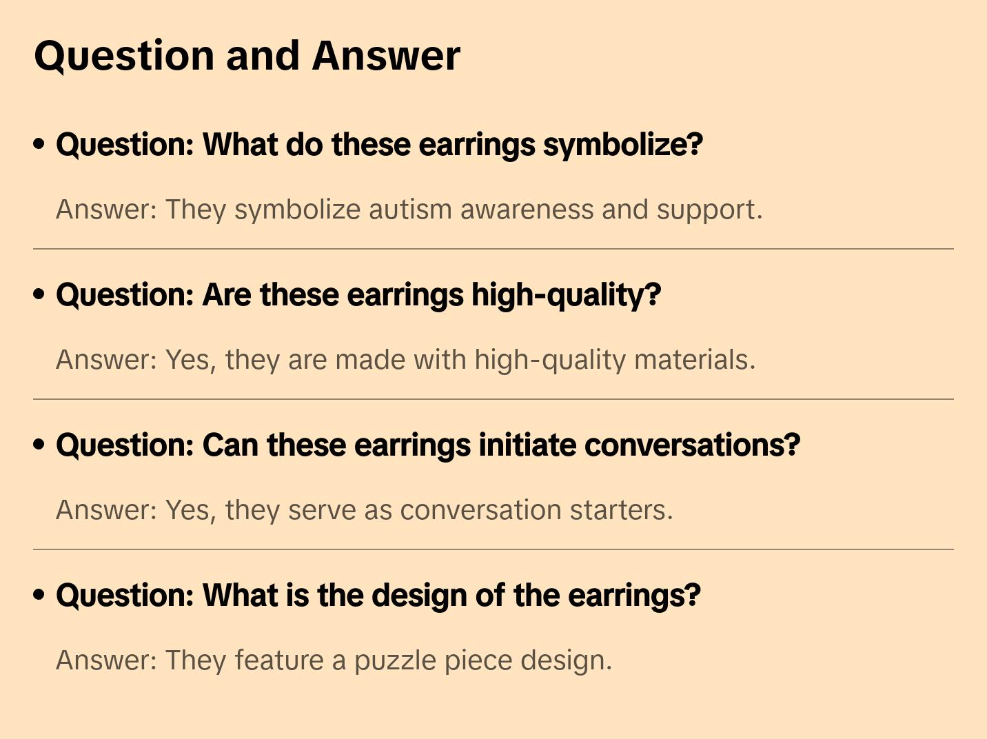 Autism Puzzle Piece Earrings