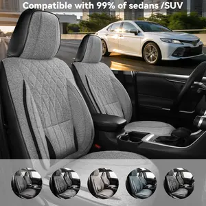 EKR Semi-Custom Seat Covers Leathette Cotton Polyester Waterproof Stain-Resistant Car Protectors Fits 99% Sedans Easy Installation Scratch-Resistant Multi-Color Upgrade