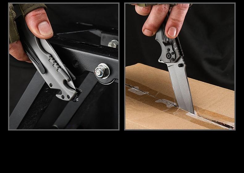 Outdoor knife tactical self-defense knife high hardness multi-purpose lock version folding knife outdoor camping survival portable portable stainless steel knife pocket folding knife hunting emergency men's gift adventure Outdoor knife tactical self-defense knife high hardness multi-purpose lock version folding knife outdoor camping survival portable portable stainless steel knife pocket folding knife hunting emergency men's gift adventure