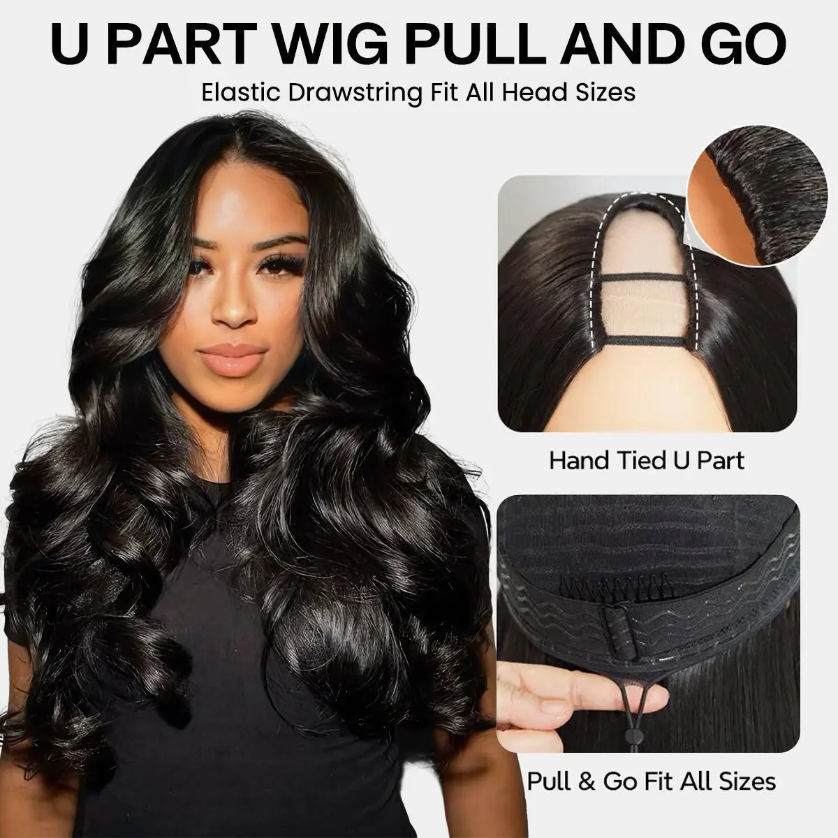 Mscoco Layered Body U Part Human Hair Wig 180% 250% High Density Yaki Straight Affordable U Part Human Hair Wigs Premium Quality Highlight 1B 22 And 1B 2 30 U Part Budget Friendly Glueless Summer Wig Hand Tied U Part Elastic Drawstring #DealsForYouDays