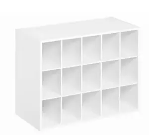 19 in. H x 24 in. W x 12 in. D White Wood Look 15-Cube Storage Organizer best quality
