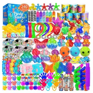 240 Pack Fidget Toys – Party Favors for Kids & Teens, Stress Relief Sensory Toys, Easter & Birthday Gifts, Classroom Prizes, Bulk Goodie Bags