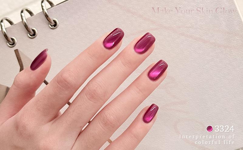 GAOY Crush Worthy Pink Cat Eye Gel Nail Polish Set with Magnet 6 Colors, Christmas Gift Idea Holography for Valentine's Date Night Nails, Sweet & Spicy DIY Manicure