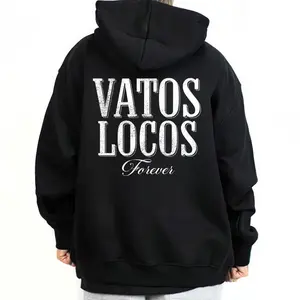 Vatos Locos Forever Hot Graphic - Lowrider Style, Gangster Barrio, Chicano Clothings, Chocanos Clothes, Cholo Fashion, Casuals, Oufits, Streetwear, Menswear, Oversized Outdoor, Printed