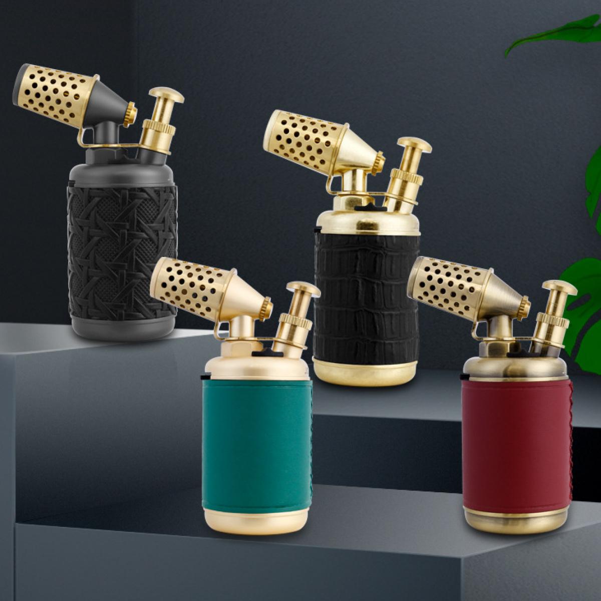 Professional Gas Lighter Windproof Flamethrower 1300℃ Welding Gun Torch for Candle Cooking Barbecue and Moxibustion (Without fuel)