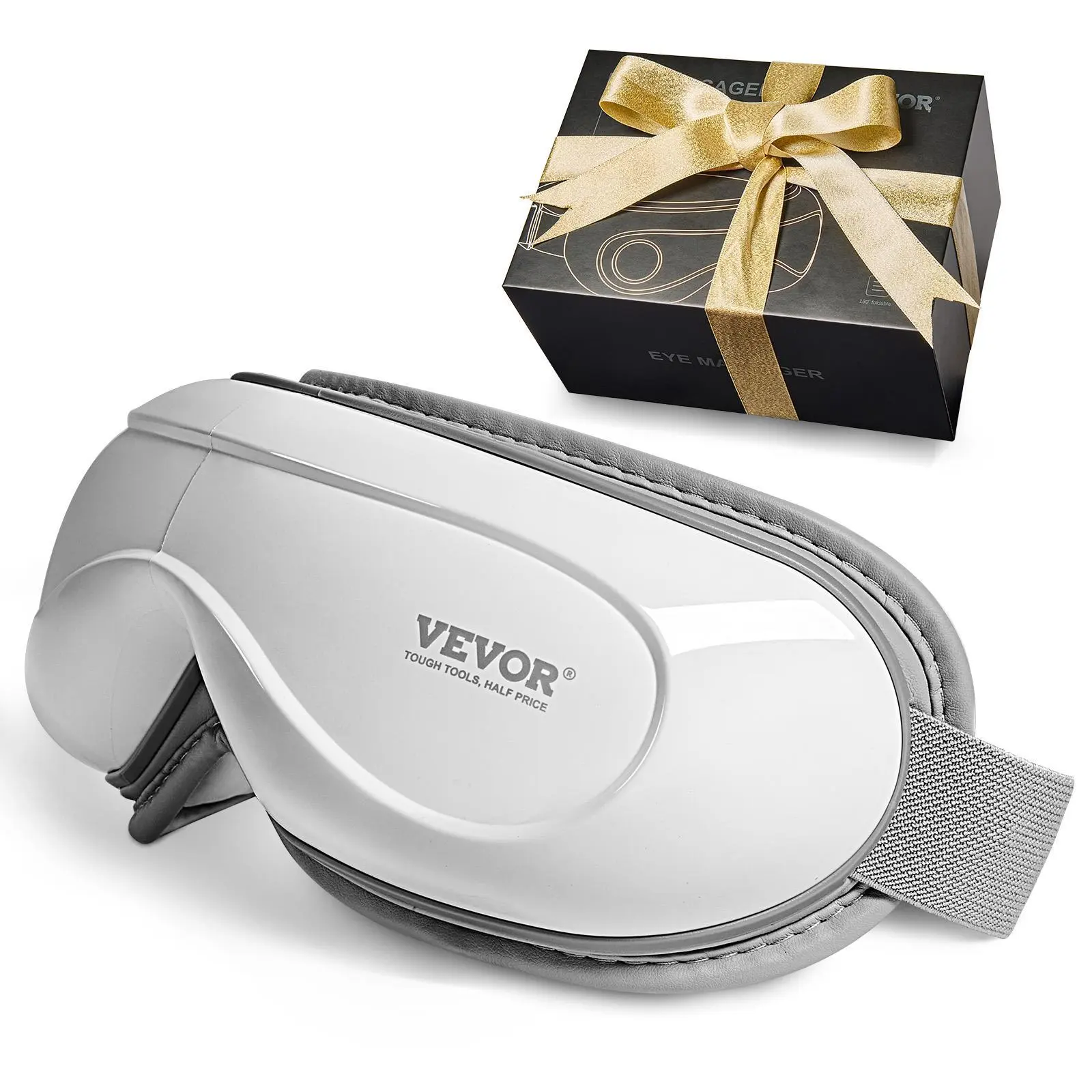 【Summerfinds】VEVOR Heated Eye Massager Therapy Device, 5 Modes, Bluetooth Music, 180° Foldable, Adjustable, Push-Button Control, Relaxing Eye Care Gift, Friends, Sleep Aid