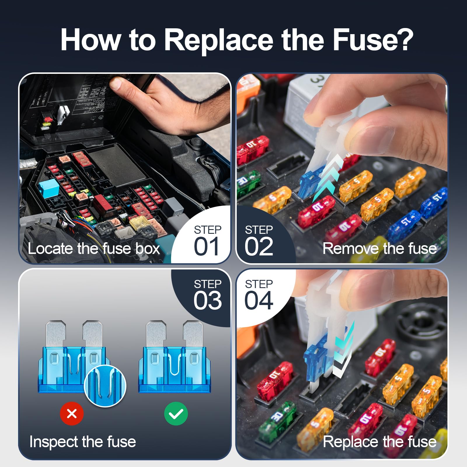 300/306Pcs Car Fuse Assortment Kit, 150 Mini Blade Fuses Automotive + 150 Standard Auto Fuses + Puller – Replacement for RV Camper Boat Truck (2Amp 3A 5A 7.5A 10A 15A 20A 25A 30A 35A 40A)
