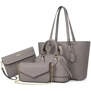 4PCS Women Fashion Handbags Purses Wallet Tote Shoulder Bags Casual Crossbody Bags, Best Gift for Ladies Girls TikTokShopBacktoSchoolGift（gift）