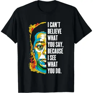 James Baldwin Graffiti Art Juneteenth Black History Month T-Shirt